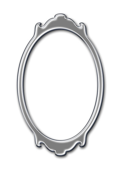 Oval  frame for mirror or imag: Decorative border for painting or picture