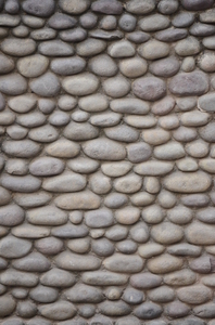 Pebble Wall Texture: A pebbled wall texture from the famous Rock Garden in Chandigarh, India.