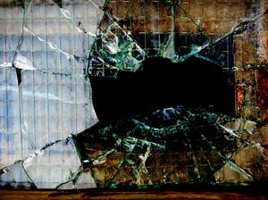 grunge: broken window