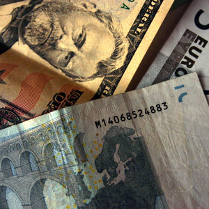 euro dollar 3: euro and dollar bills