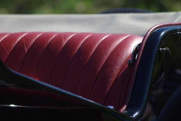 Classic sportscar: Details from a classic sportscar.