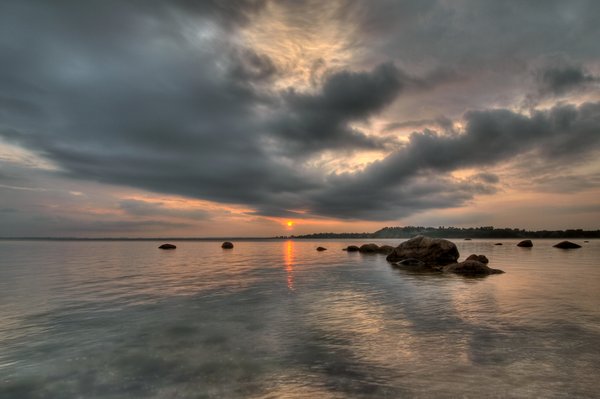 Fjord - HDR: Sunset at Isefjorden, Denmark. The picture is HDR using 8 images.