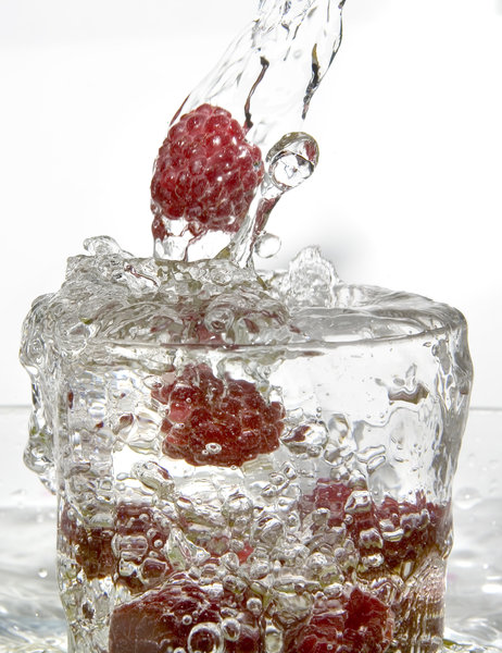 water splash: water splash with fruits