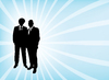 Business team - vector 2: Silhouettes of two business men. Its supposed to show teamwork. Its a complete vector so the quality must be good. I hope you can use it.Please leave a comment if you like it or use it. It stimulates me to create more stockphotos / vectors and credit me w