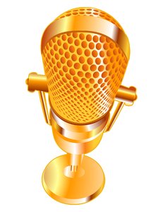 Golden Mic: Old-time Microphone
