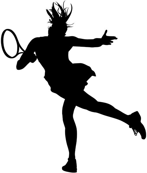 Tennis Silhouette: Vector Art
