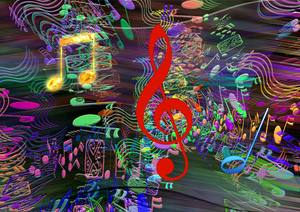 music: music-computer graphic