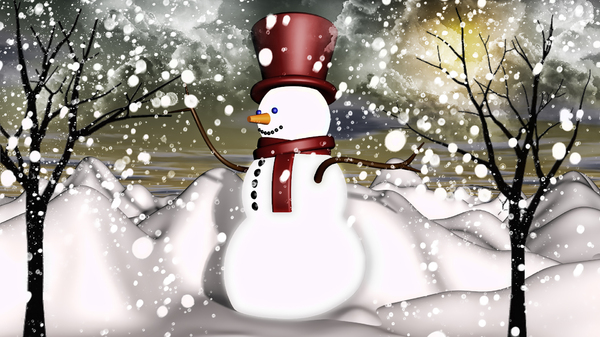snowman: Computer graphic-Snowman