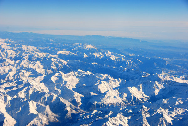 pyrenees 3: pyrenees mountains from plane