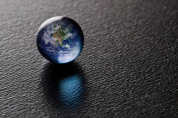 Blue Pearl: A Blue Pearl on black...(Credit for the Blue Marble goes to NASA,Image found at visibleearth.nasa.gov/)