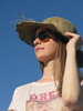 girl with straw hat: none