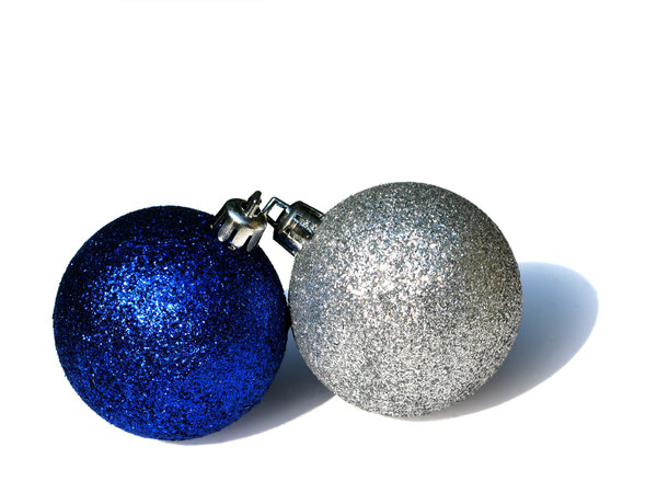 blauwe kerstballen: 