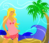 windy beach: visit my site ozaidesigns.com for more of my free illustrations!girl at a windy beach