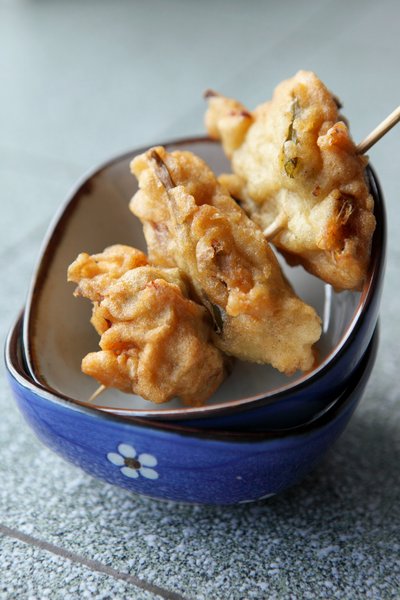 Prawn Fritters: Delicious prawn fritters - a favorite Asian snack