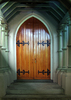 Chapel door: Doorway of a chapel in the cemetery, closed but evocative