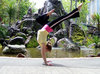 Handstand girl: gymnast doing handstand beside water fountain, Fitzroy gardens, Melbourne.  Pity the background competes.  Please let me know if you use this photo (no restrictions) and what for....comments appreciated on all photos