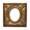 Painted gold frame: Small picture frame, hand painted gold, French style apparently