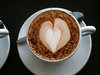 Coffee heart: A heart-shaped topping to a cup of coffee.