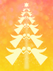Angel Christmas tree: Graphic of a Christmas tree of angels.