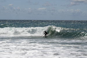 Surfing: A surfer in southern Spain.