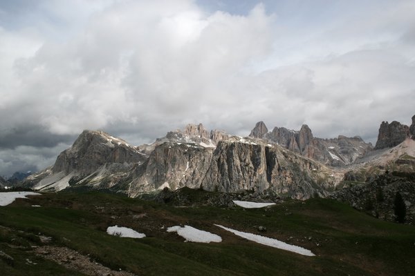 Mountain scene: The Dolomite mountains, Italy.
