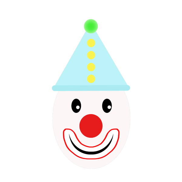 Happy clown graphic: Happy clown.