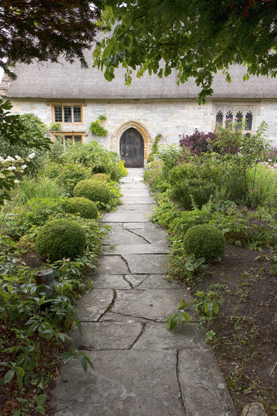 Garden path: Garden path to an old house in Somerset, England.