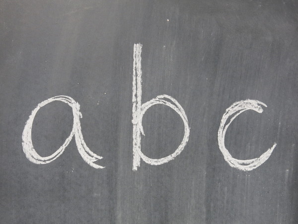 chalkboard alphabet: no description