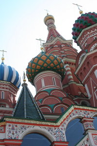 Moscow: The greatest city of Moscow in Russia. The St. Basil´s Cathedral, the St. Maria´s Cathedral, The Moskva River...