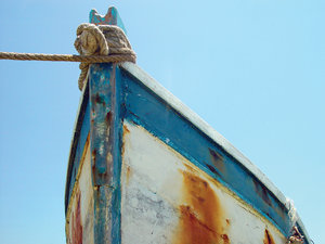 > Boat: Ponta do Barco, Cumuruxatiba, Bahia, BrasilBoat with sky, Cumuruxatiba, Bahia, Brazil
