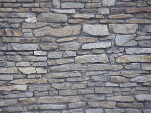 Stone wall: A wall made of stones.