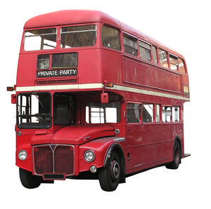 Double Decker: British Bus Isolated.
