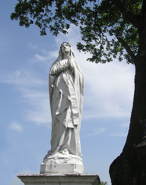 Saint Mary: Saint Mary and the tree. Sejny, Poland