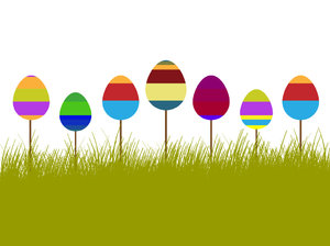 Easter eggs1: Same variations of Easter eggs graphic