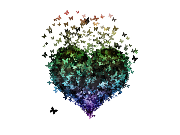 butterflies in heart: A graphic design 