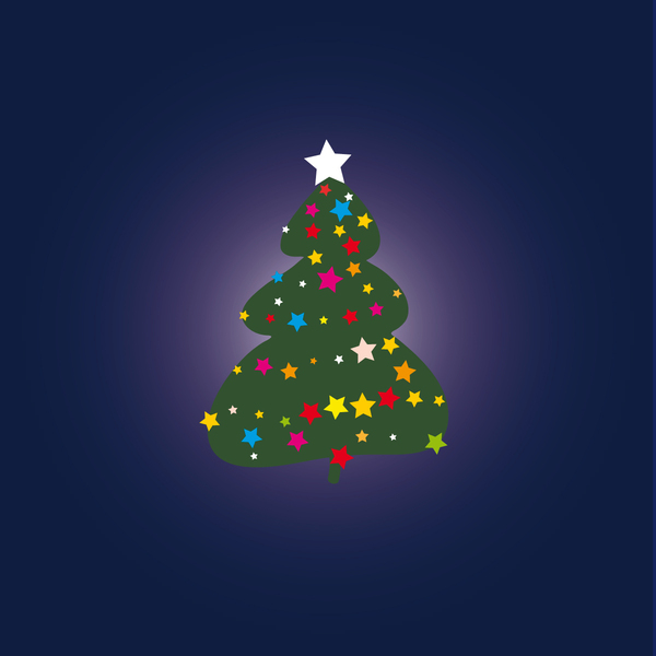 Christmas tree: graphic - abstract Christmas tree