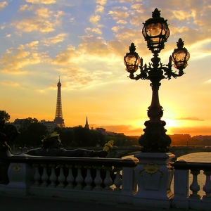 Sunset in Paris: It's a sunset in Paris. I think, the view is magic and so I decided to share it with you. The shot was taken in September of 2006, approximately at 7:00PM at Alexander III bridge. You may use it as you wish. but please, leave here any comments about my wo