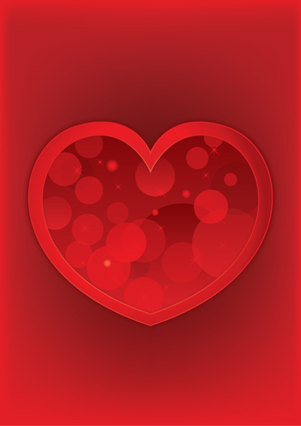Abstract rood hart: 