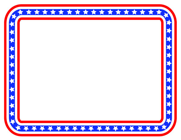 Stars And Stripes Color Border: Colorful Border For The 4th!