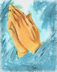 Praying Hands: Praying hands digital painting.