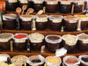 Spices: Variety of spices outside a shop