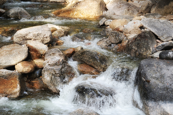 chilled water: Mountain Creek rushing through boulders