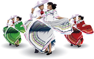 Folklorito Dancers: The green backdrop is meant to be selected and removed.  The vector file is available by request.