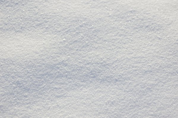 Snow: The photo series, showing snow upclose, farther out, and still farther out.