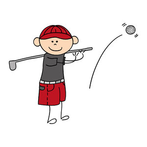 golfista menino: 