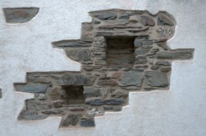 Wall detail: Part of an old wall in Leiwen, Germany
