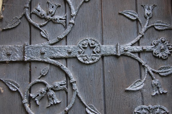 Church door detail: 