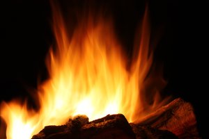Burning Campfire: Long exposure burning campfire.
