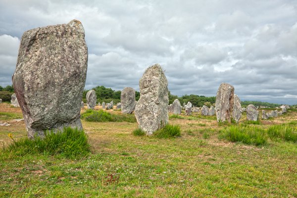 Carnac Stones - HDR: Ancient Celtic stones from Carnac in Brittany, France. HDR composite from multiple exposures.