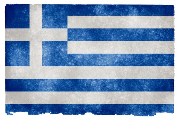 Grécia bandeira grunge: 